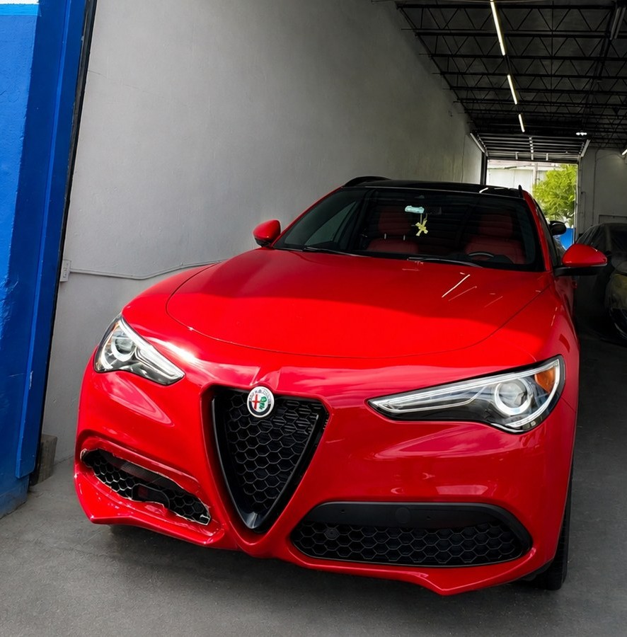 Same Alfa Romeo Stelvio refinished and delivered in Pompano Beach FL