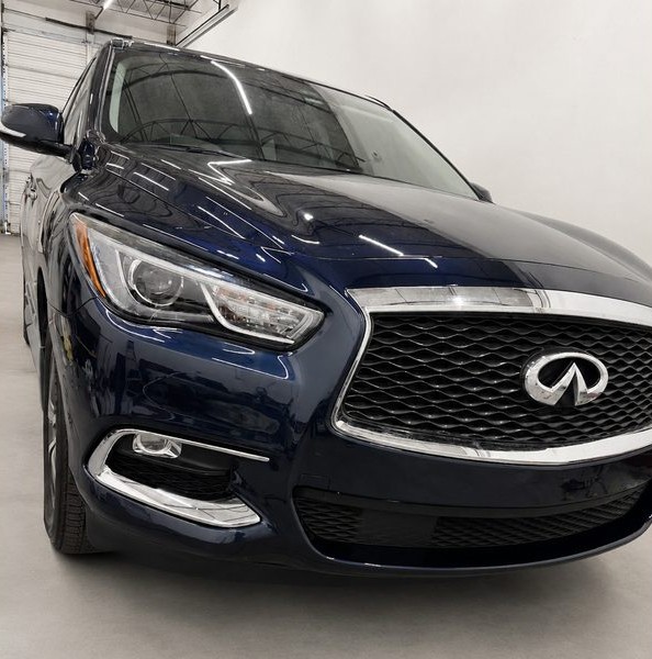 Infiniti QX60 after front end repair at Total Care Collision, Pompano Beach FL